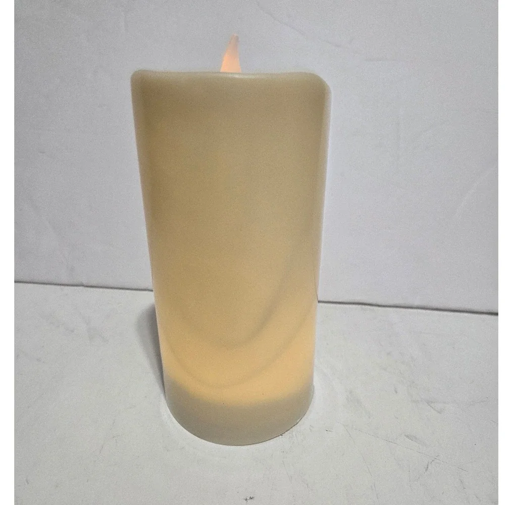 Celestial Moth LED Flameless Pillar Candle Black Moon Stars Gothic Halloween